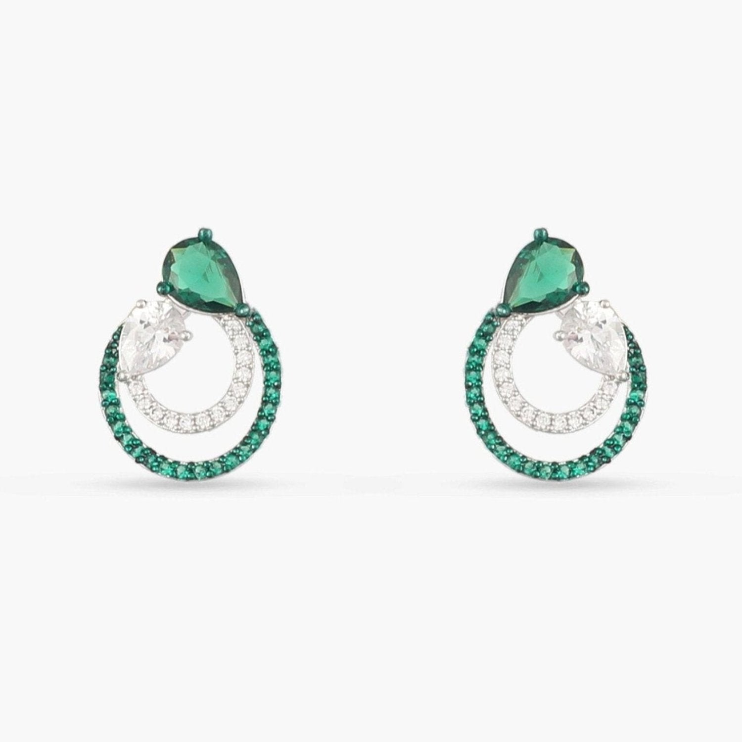 Earrings Emeraude Enchanted Silver Earrings