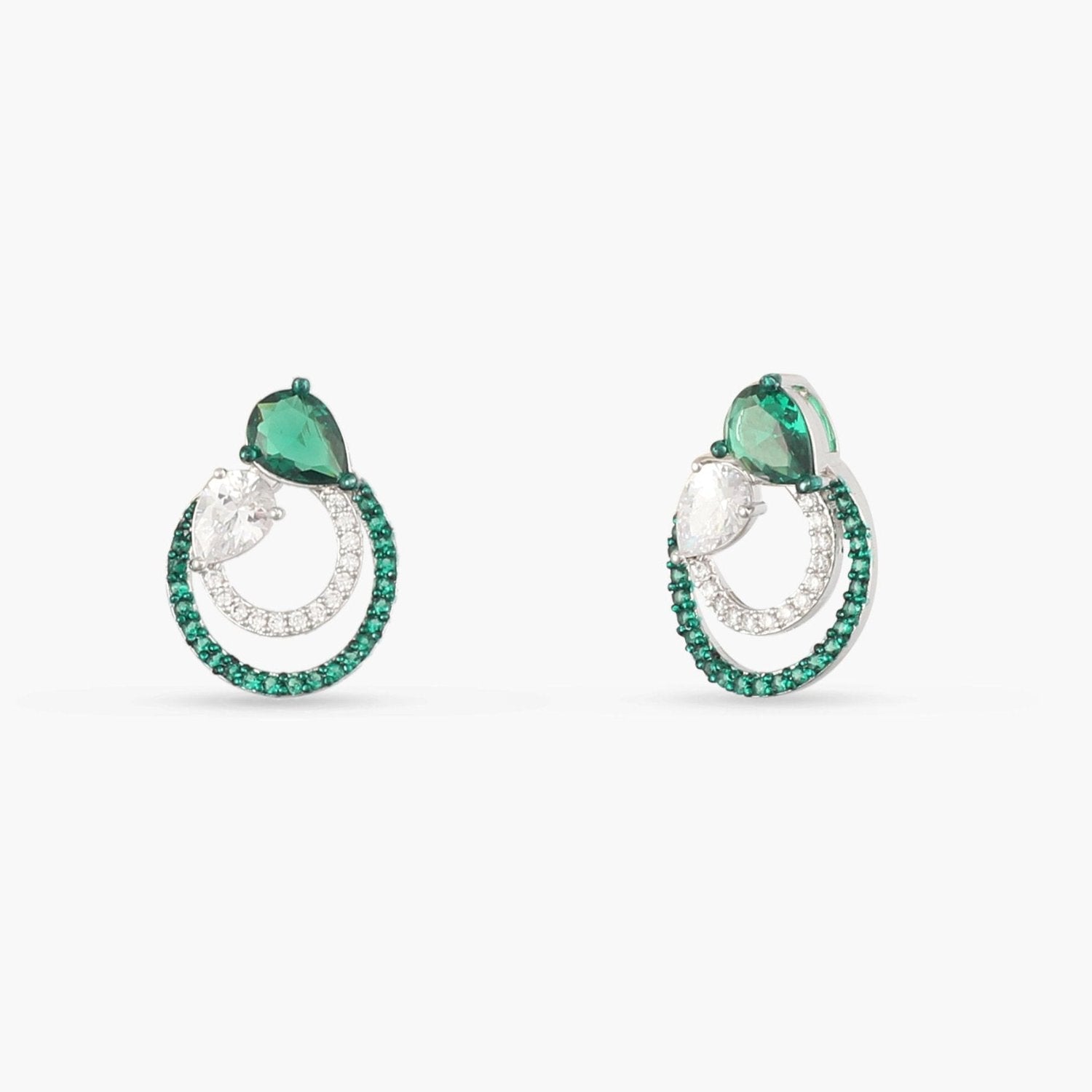 Emeraude Enchanted Silver Earrings 