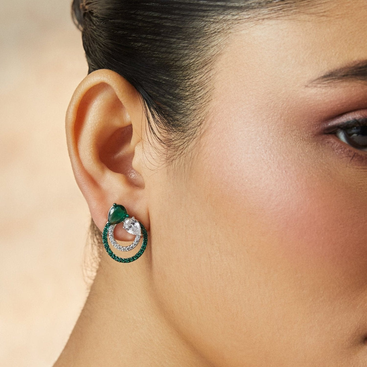 Earrings Emeraude Enchanted Silver Earrings