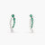 Emeraude Glistening Silver Earrings