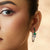 Emeraude Glam Silver Hoop Earrings