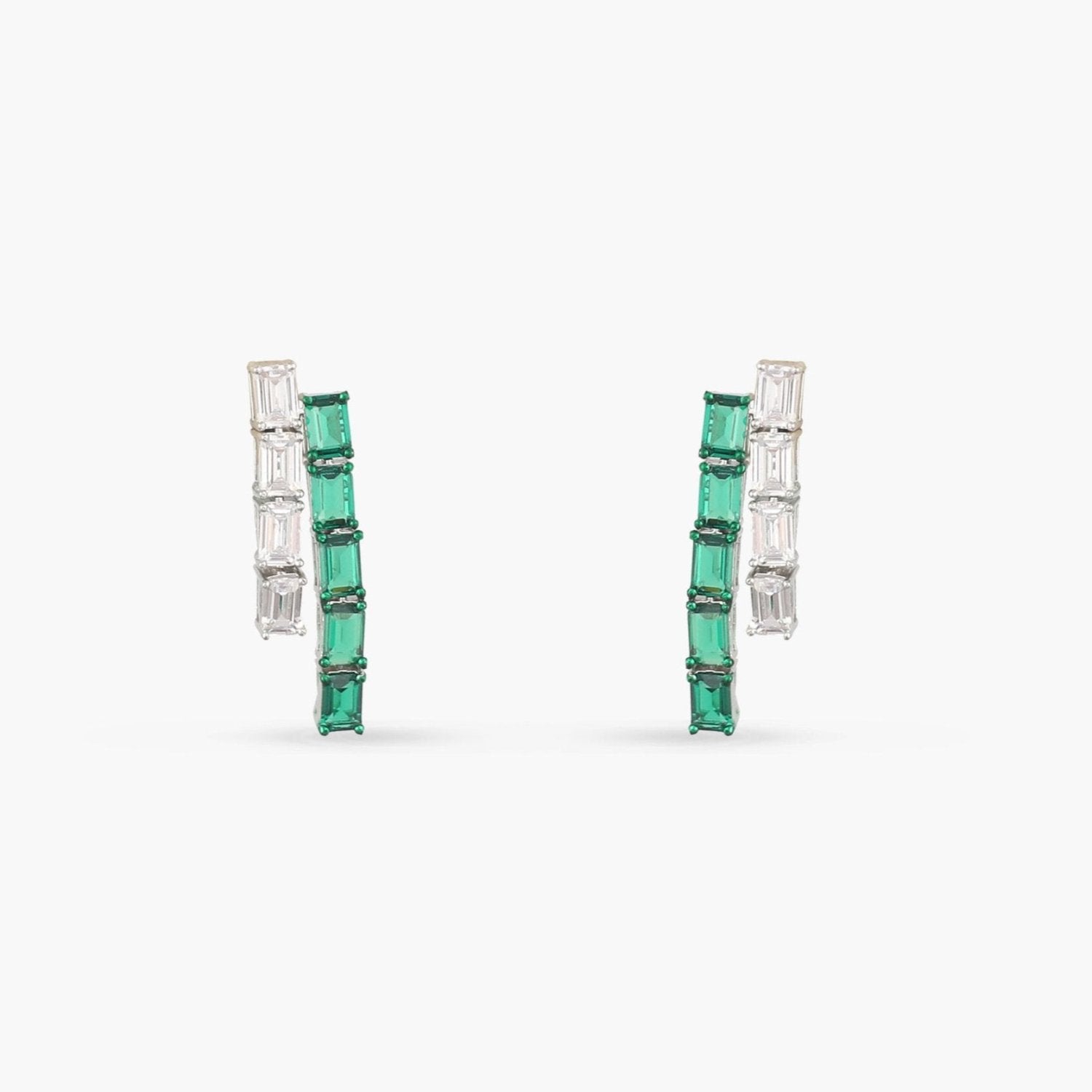Earrings Emeraude Verdant Silver Earrings
