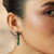 Emeraude Verdant Silver Earrings