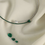 Necklace Emeraude Ravishing Silver Cuff Necklace