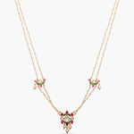 Malini Gold Plated Jadau and Pearl chain Short Necklace
