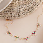 Kusum Gold Plated Jadau and Pearl chain Choker