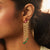 Mayur Jadau and Pearl chain Silver Earrings