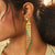 Manika Gold Plated Pearl chain and Moissanite Silver Jhumka