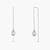 Aurora Pearl Silver Threader Earrings