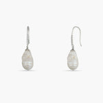 Earrings Verona Pearl Silver Drop Earrings
