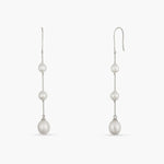 Earrings Trinity Pearl Silver Drop Earrings