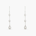Earrings Trinity Pearl Silver Drop Earrings