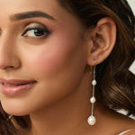 Earrings Trinity Pearl Silver Drop Earrings