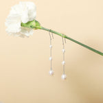 Earrings Trinity Pearl Silver Drop Earrings