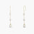 Trinity Pearl Gold Plated Silver Drop Earrings