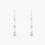 Trinity Pearl Gold Plated Silver Drop Earrings