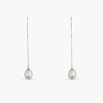 Earrings Solitaire Pearl Drop Earrings
