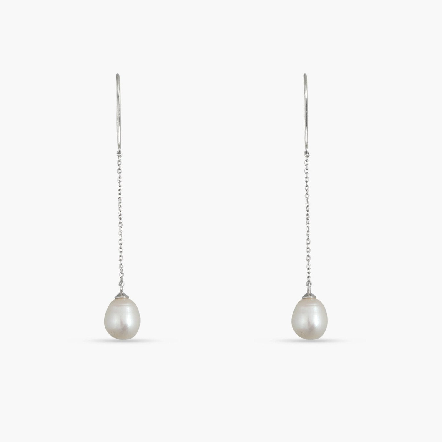 Earrings Solitaire Pearl Drop Earrings