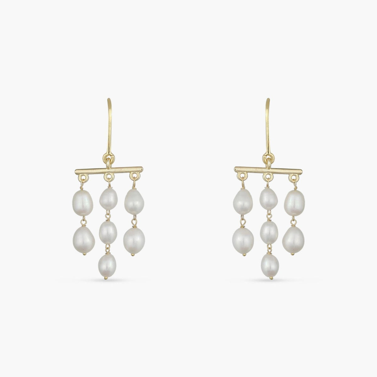 Luna Gold Plated Silver Drop Earrings