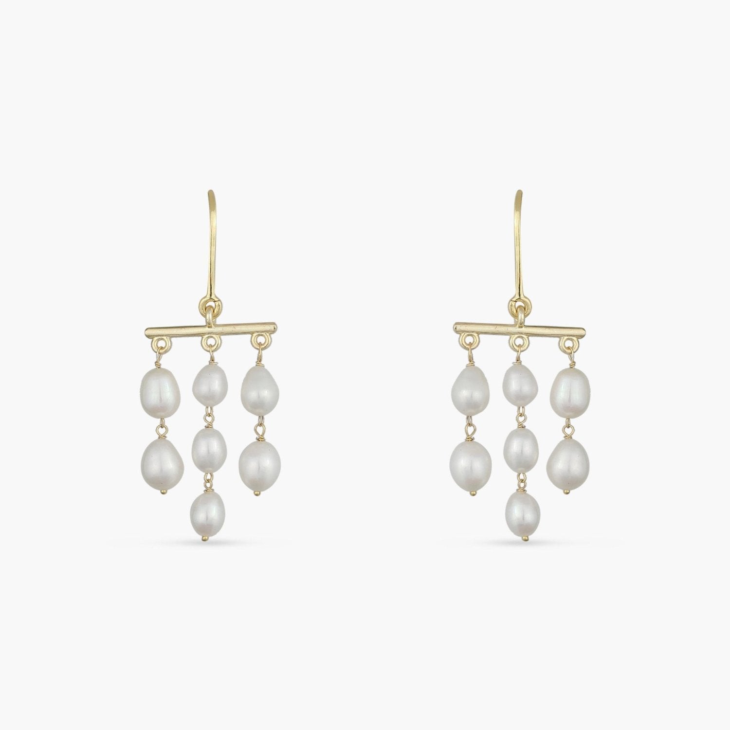 Earrings Luna Gold Plated Silver Drop Earrings