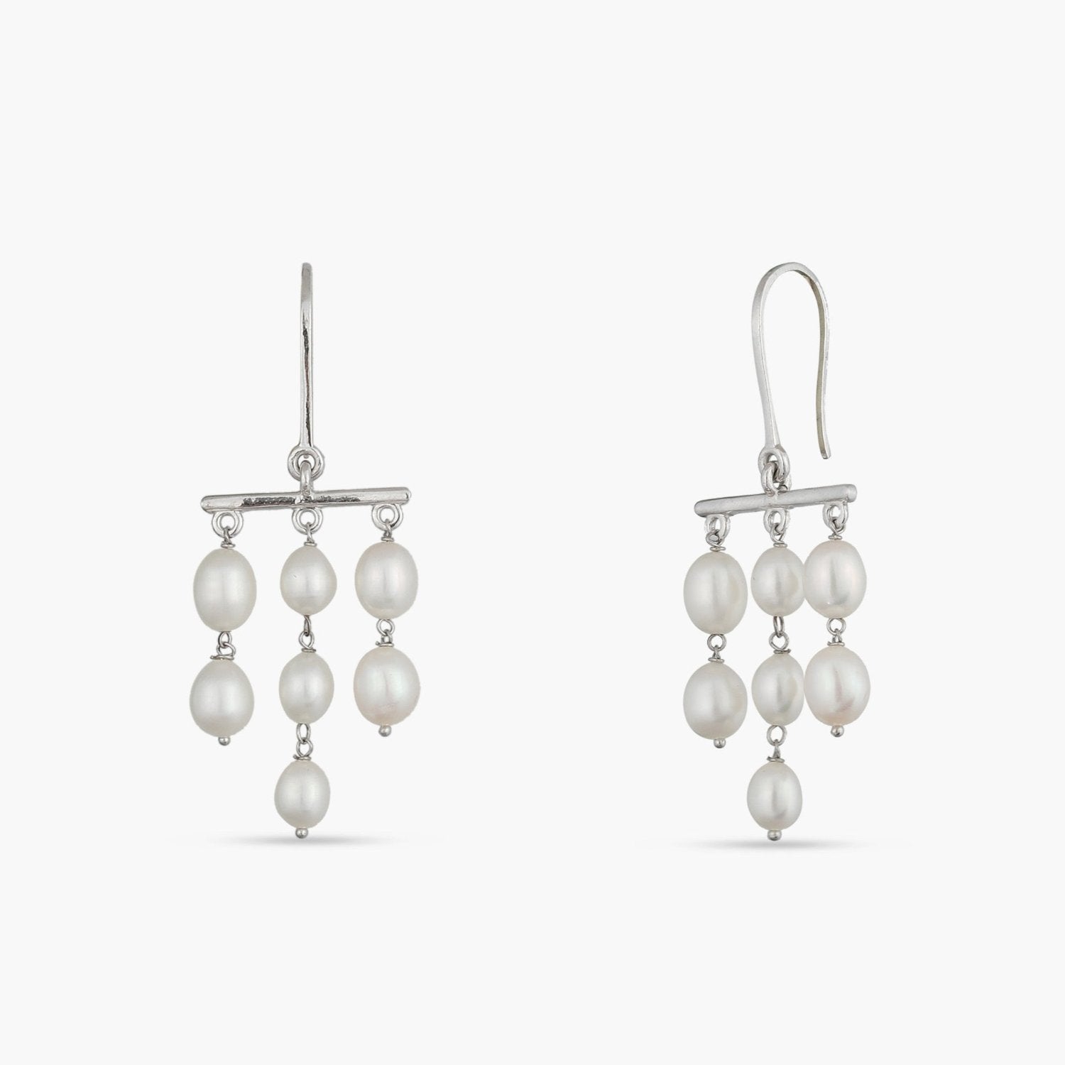 Luna Silver Drop Earrings