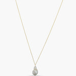 Necklace Opal Pearl Gold Plated Silver Pendant Necklace