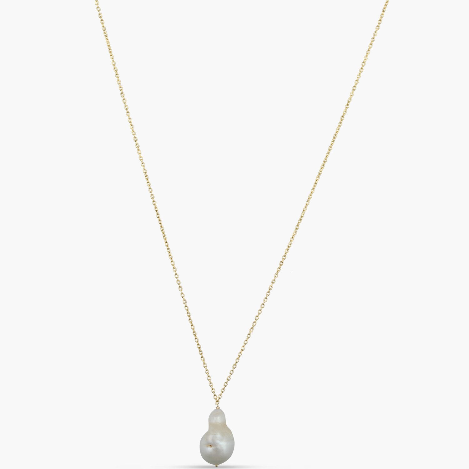 Opal Pearl Gold Plated Silver Pendant Necklace