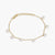 Evelyn Pearl Chain Gold Plated Silver Bracelet