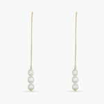 Earrings Cascade Gold Plated Silver Threader Earrings