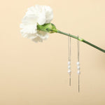 Earrings Cascade Silver Threader Earrings