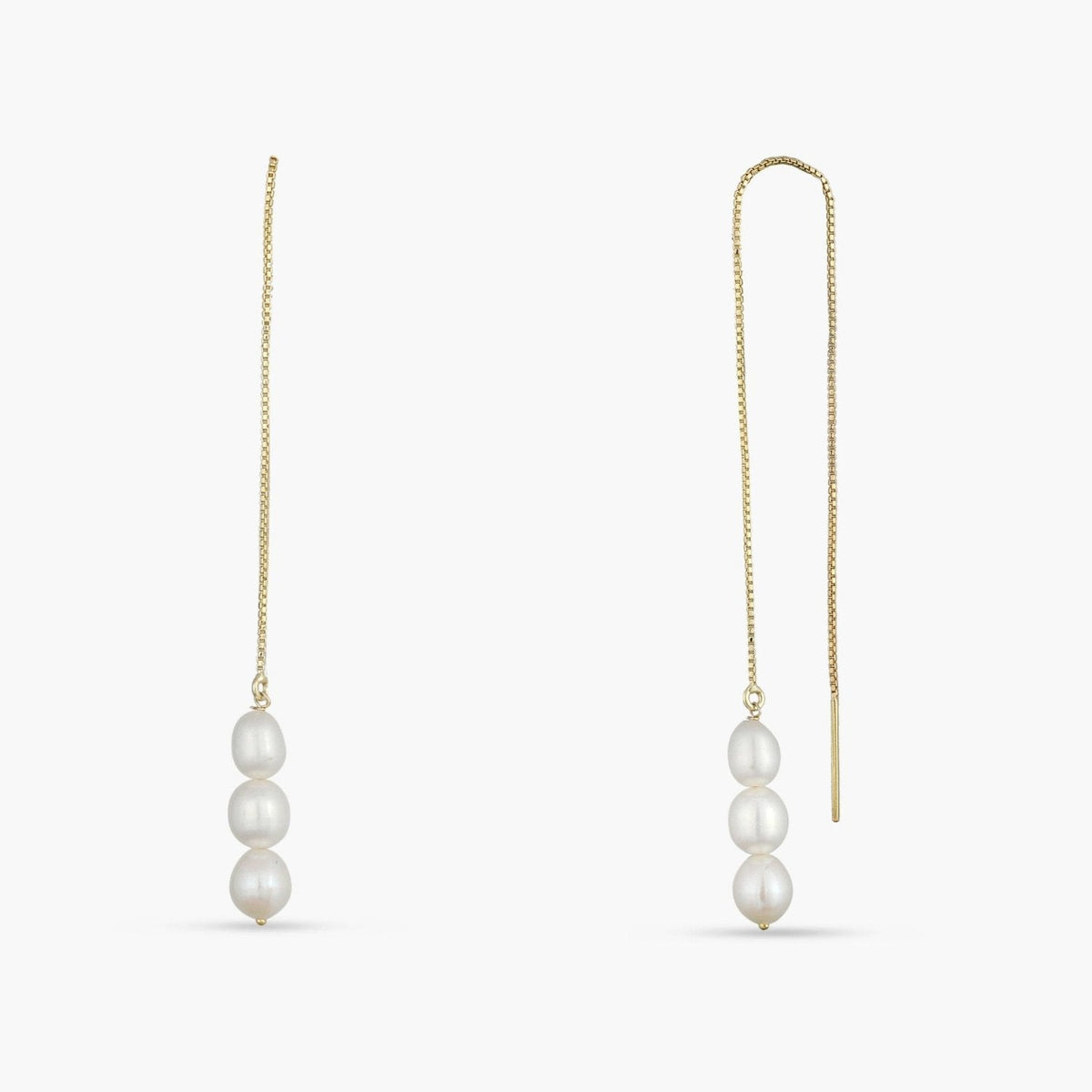 Earrings Cascade Gold Plated Silver Threader Earrings