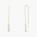 Earrings Cascade Gold Plated Silver Threader Earrings