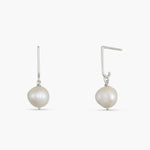 Earrings Classic Pearl Drop Silver Earrings