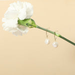 Earrings Classic Pearl Gold Plated Drop Silver Earrings