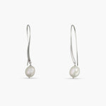 Earrings Muse Pearl Silver Drop Earrings