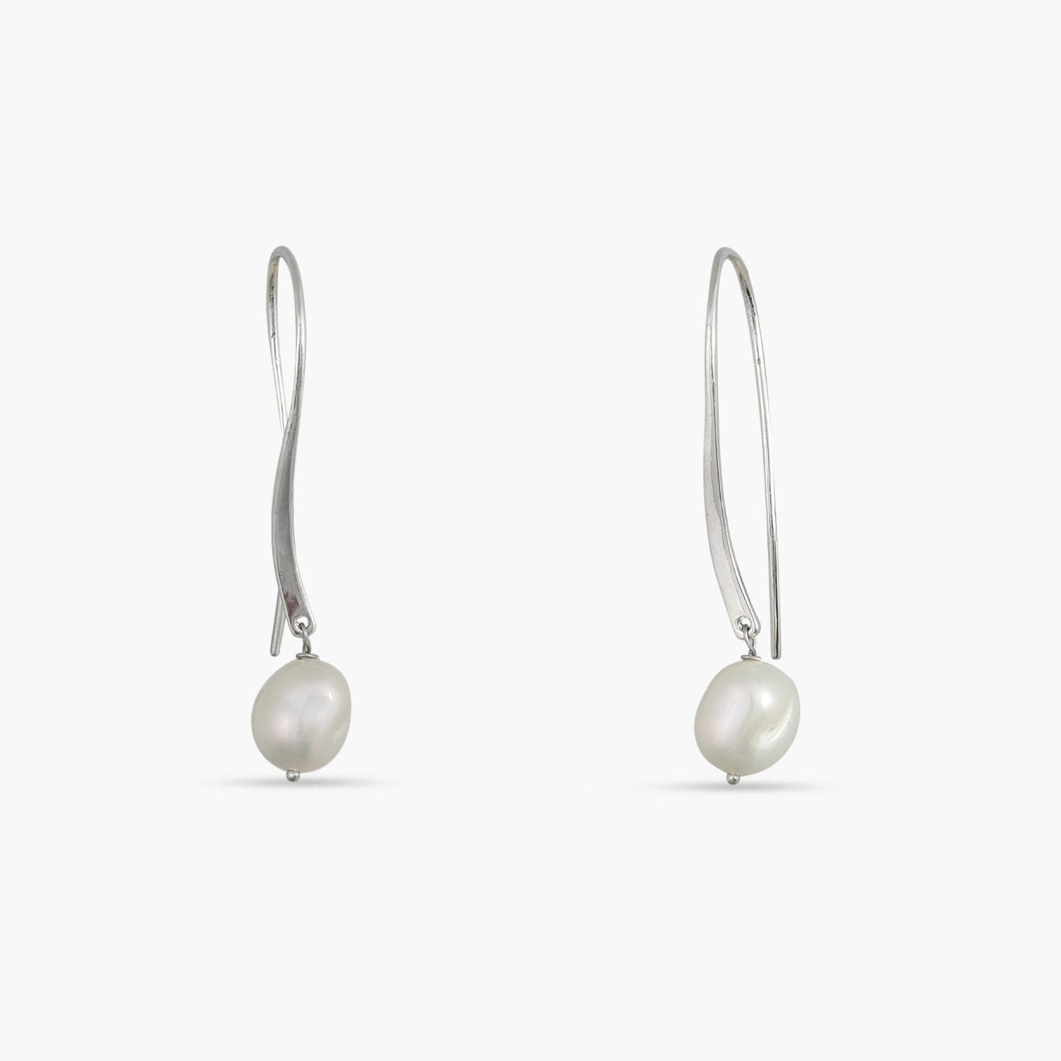 Earrings Muse Pearl Silver Drop Earrings