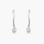 Earrings Muse Pearl Silver Drop Earrings