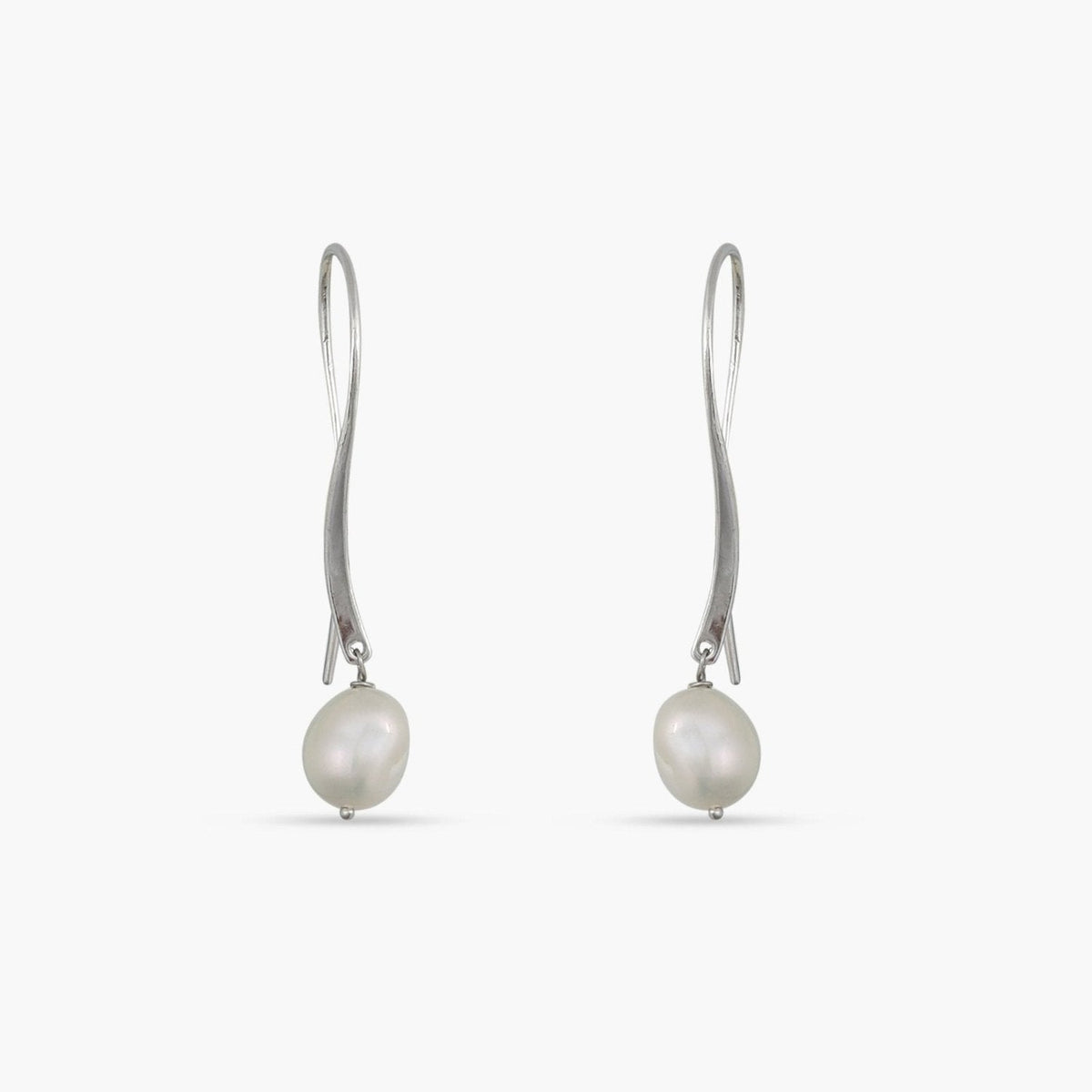 Earrings Muse Pearl Silver Drop Earrings