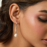 Earrings Muse Pearl Silver Drop Earrings