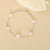 Celeste Studded Pearl Chain Silver Bracelet