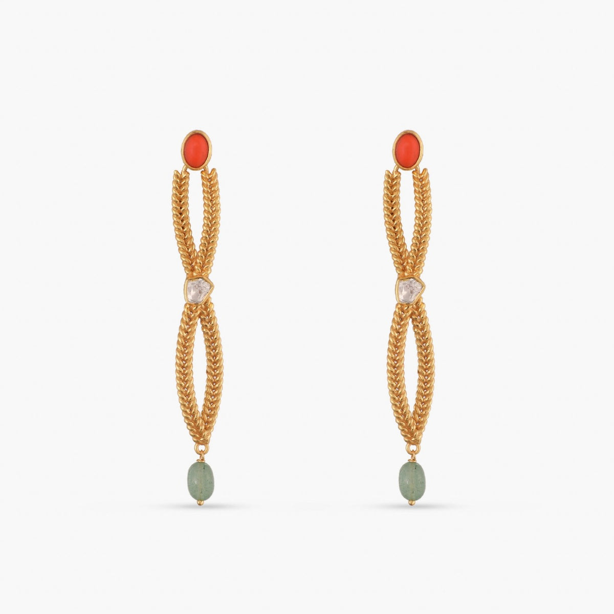 Oceanic weavers Braided Silver Drop Earrings