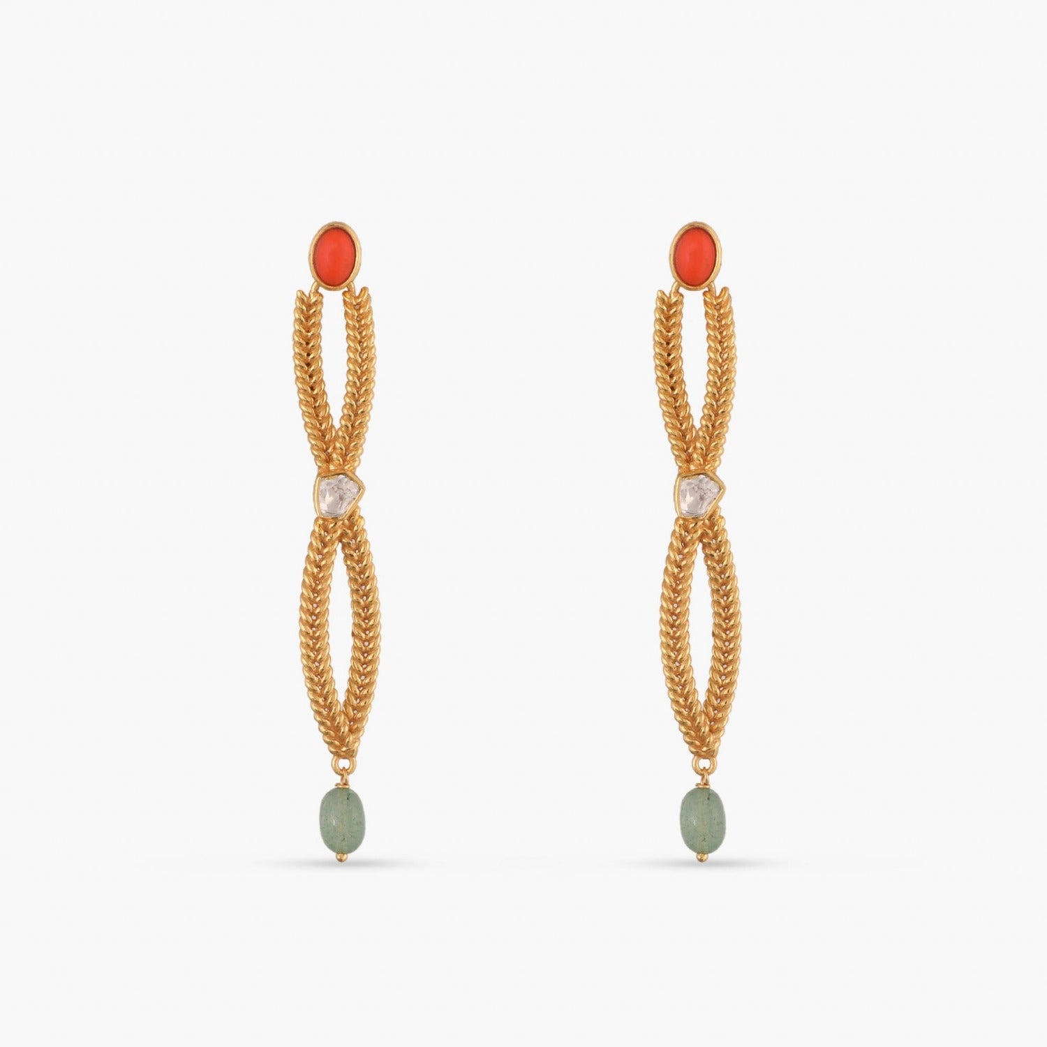 Oceanic weavers Braided Silver Drop Earrings