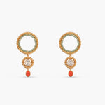 Earrings Oceanic weavers Dual ring Silver Drop Earrings