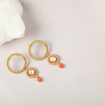 Earrings Oceanic weavers Dual ring Silver Drop Earrings