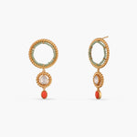 Earrings Oceanic weavers Dual ring Silver Drop Earrings