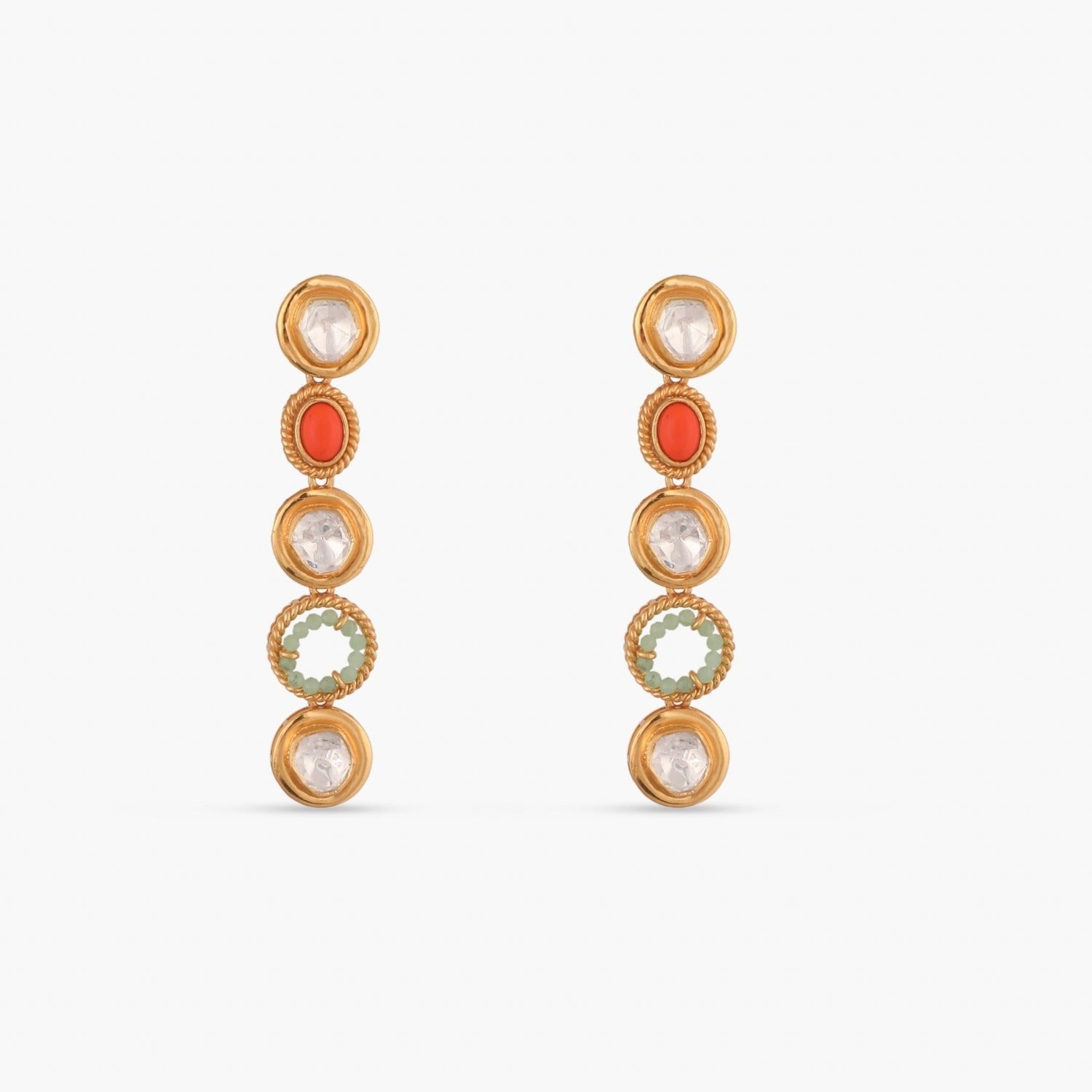 Earrings Oceanic Weaver Gem Cascade Silver Drop Earrings