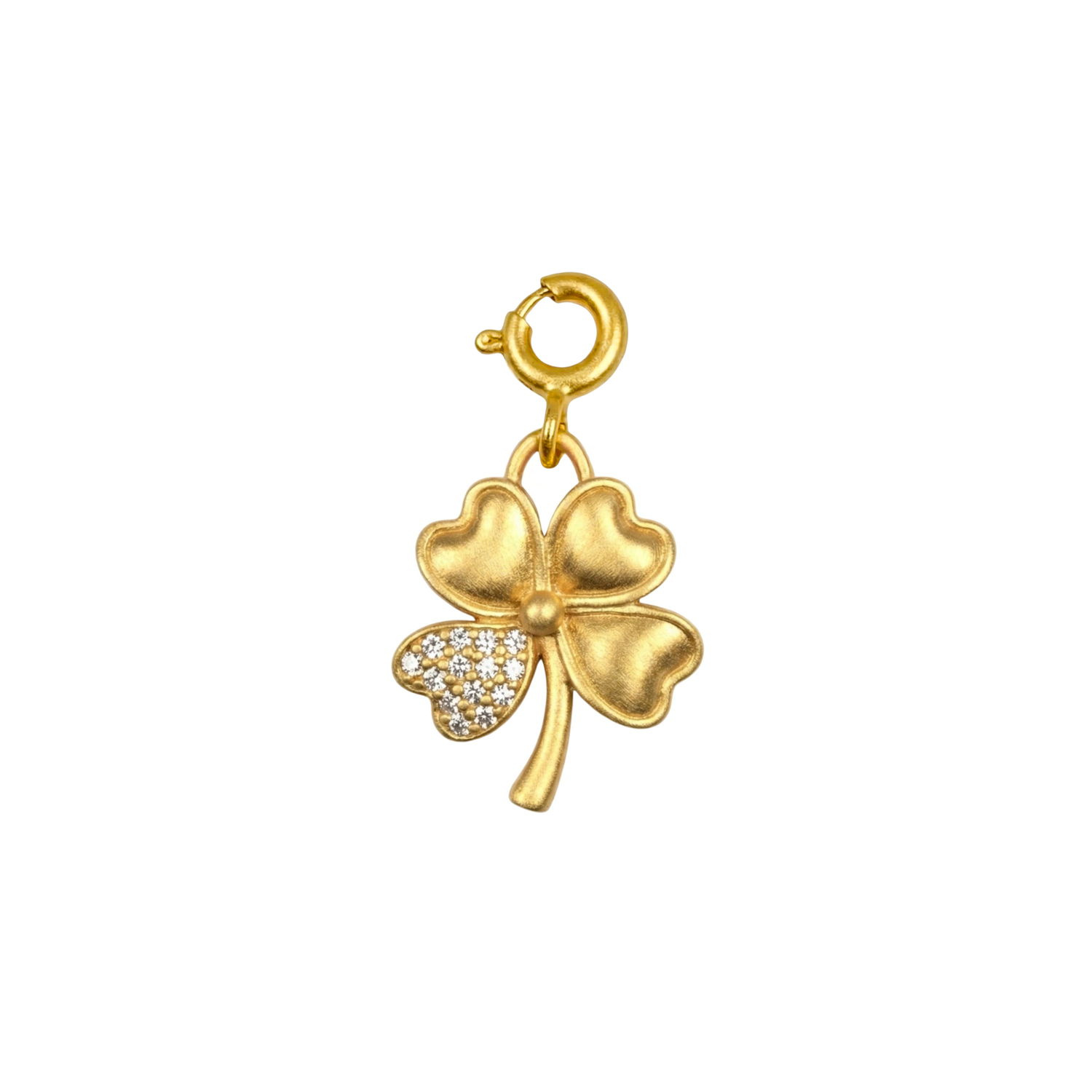 Pendant Good Luck Clover Silver Charm