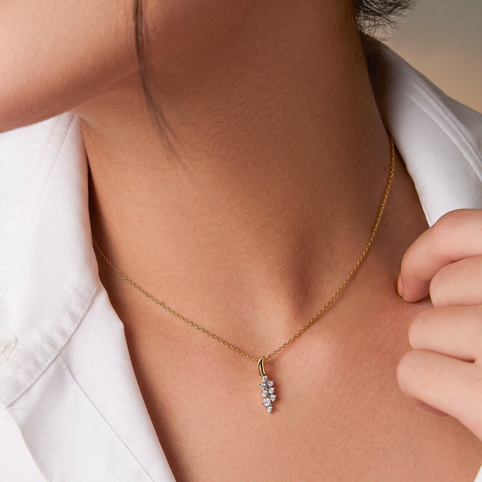 Lunea CZ Silver Pendant Necklace