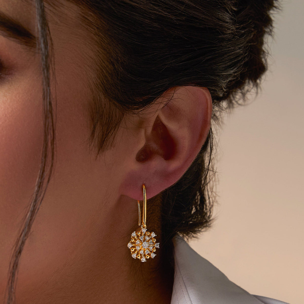 Celestia Spark CZ Drop Earrings