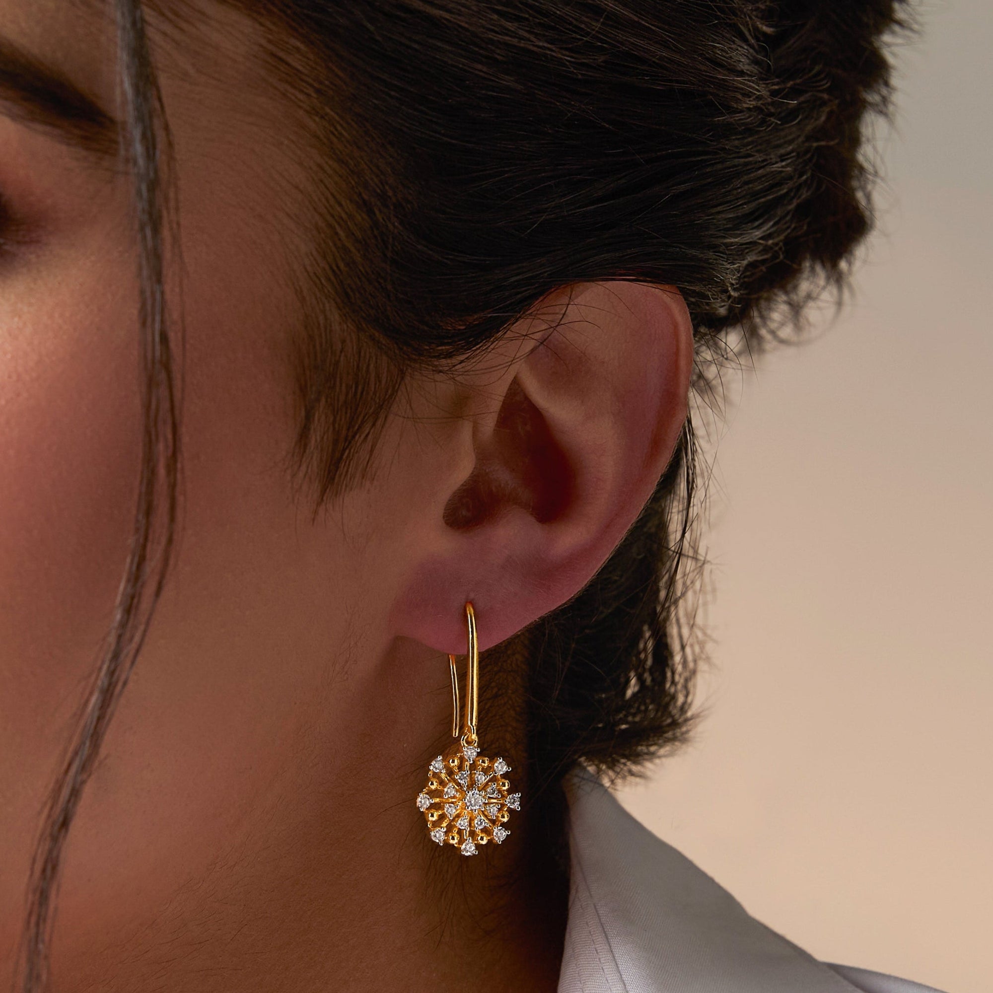 Celestia Spark CZ Drop Earrings